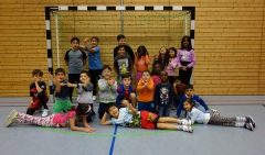 Training mit Flüchtlingskindern